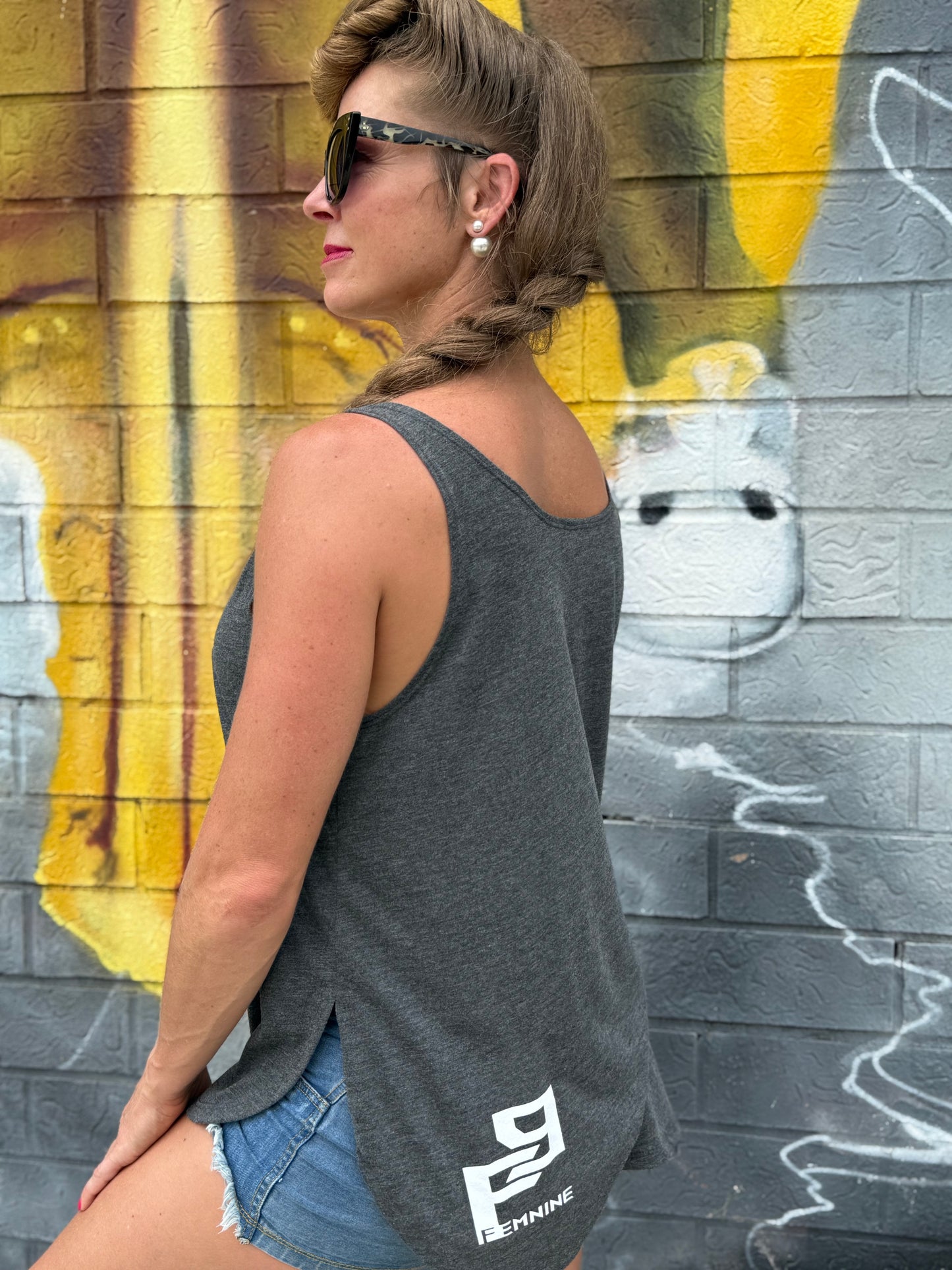 Rad Ridinghood Flowy Side Slit Tank