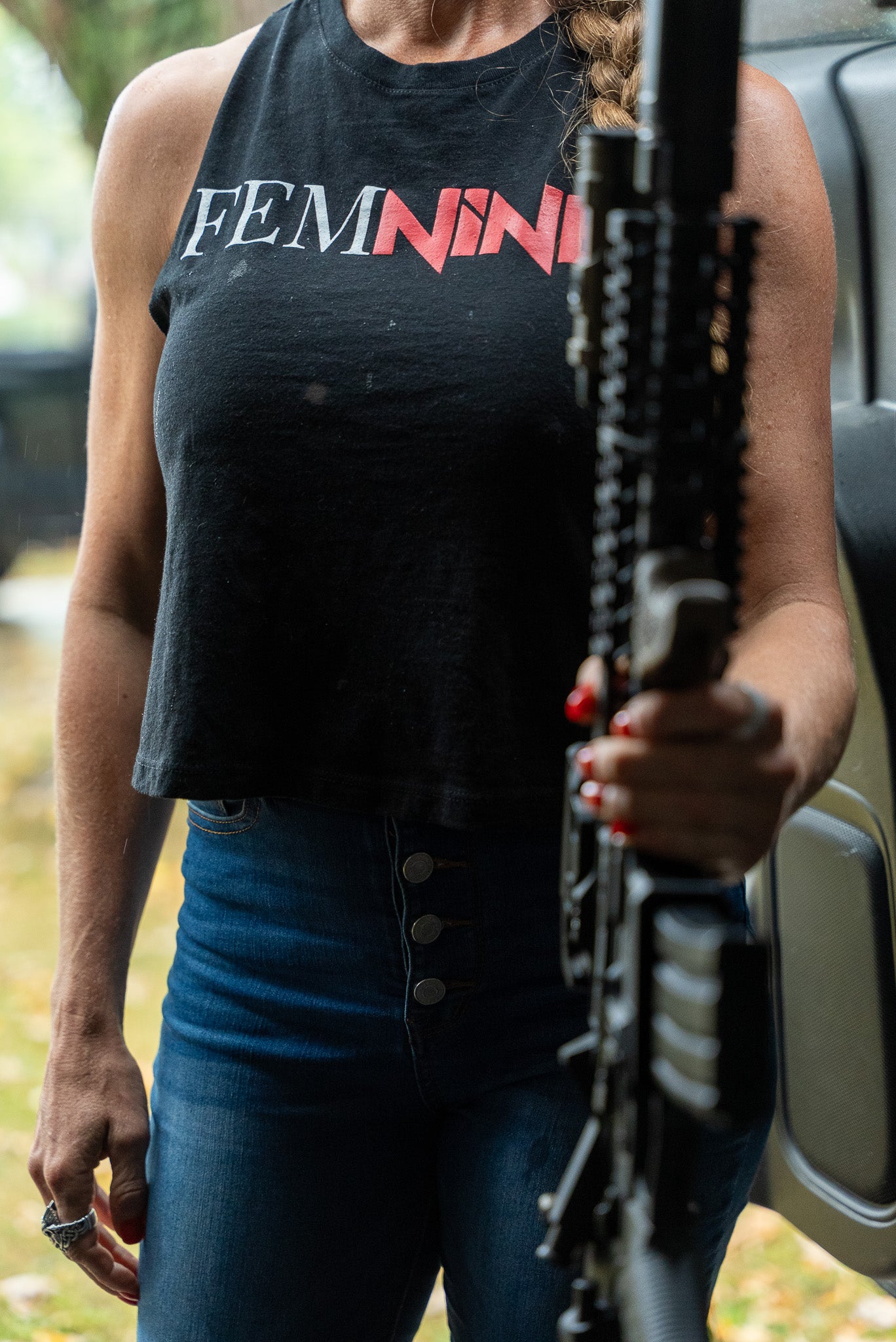 Racer Back Cropped Tank - FEMNiNE