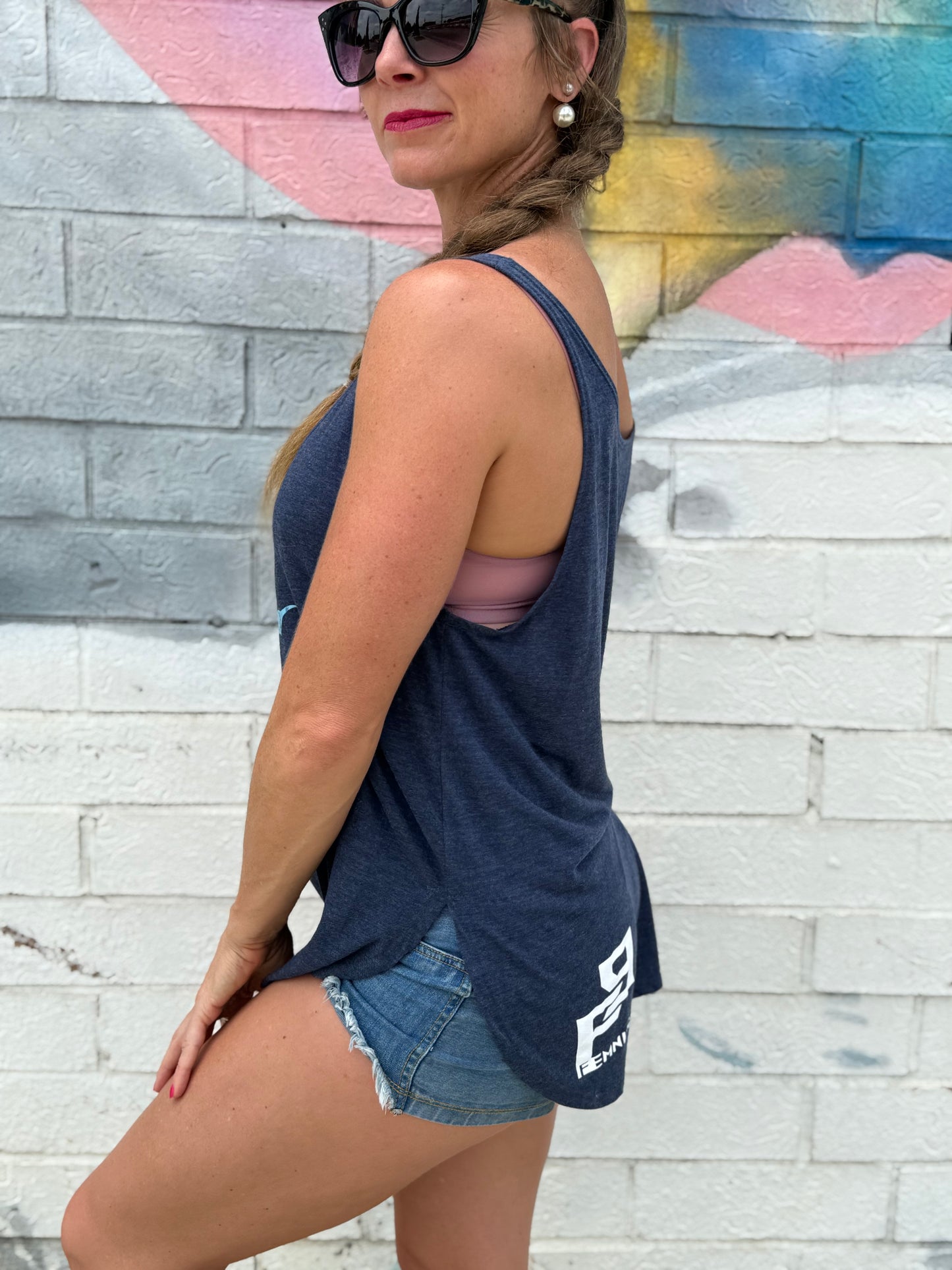 Mary Pewpins Flowy Side Slit Tank