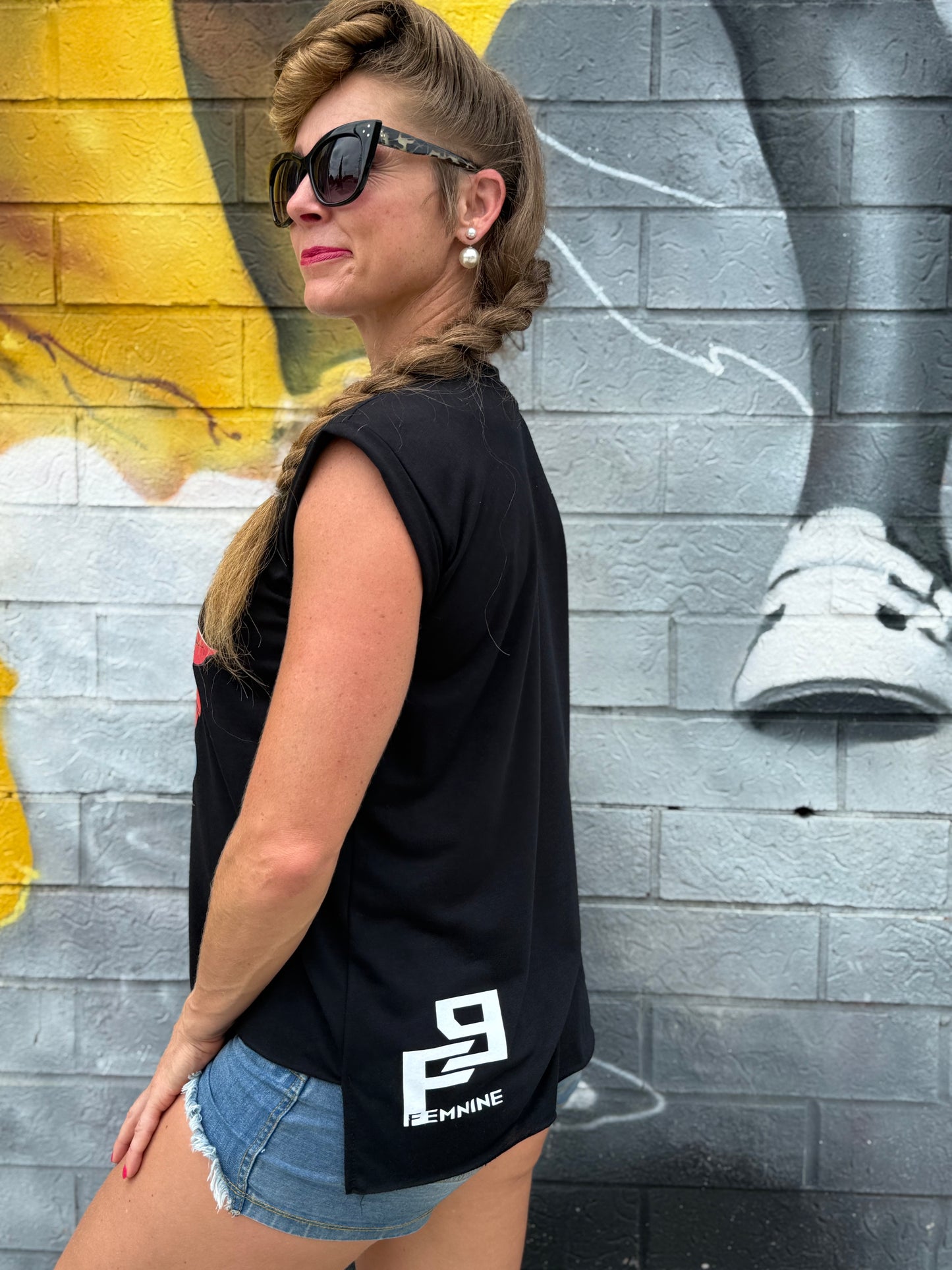 Rad Riding Hood Flowy Muscle Tee