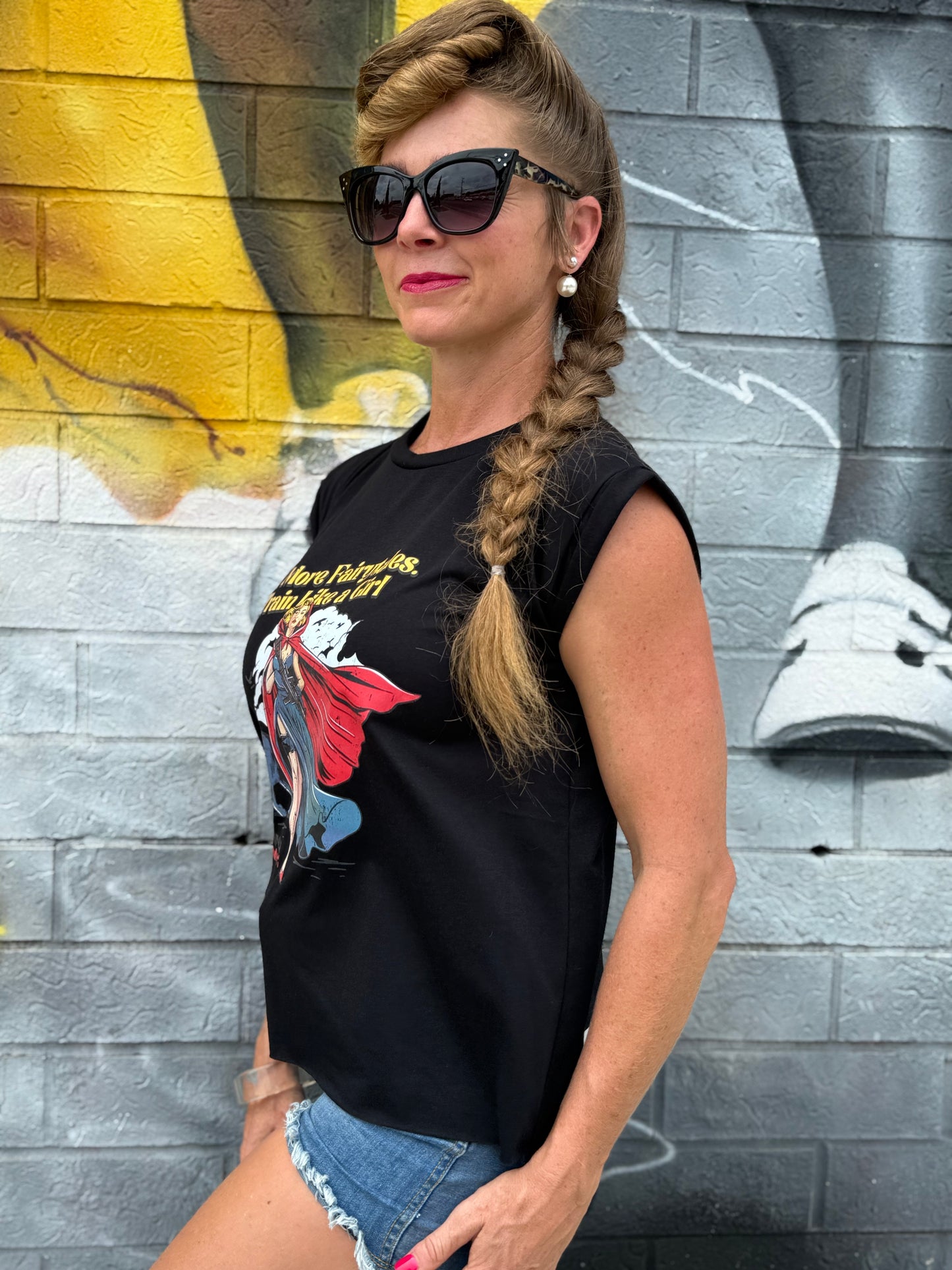 Rad Riding Hood Flowy Muscle Tee