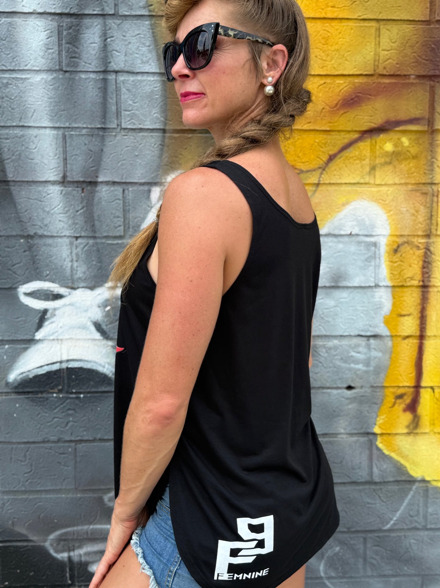 Rad Ridinghood Flowy Side Slit Tank