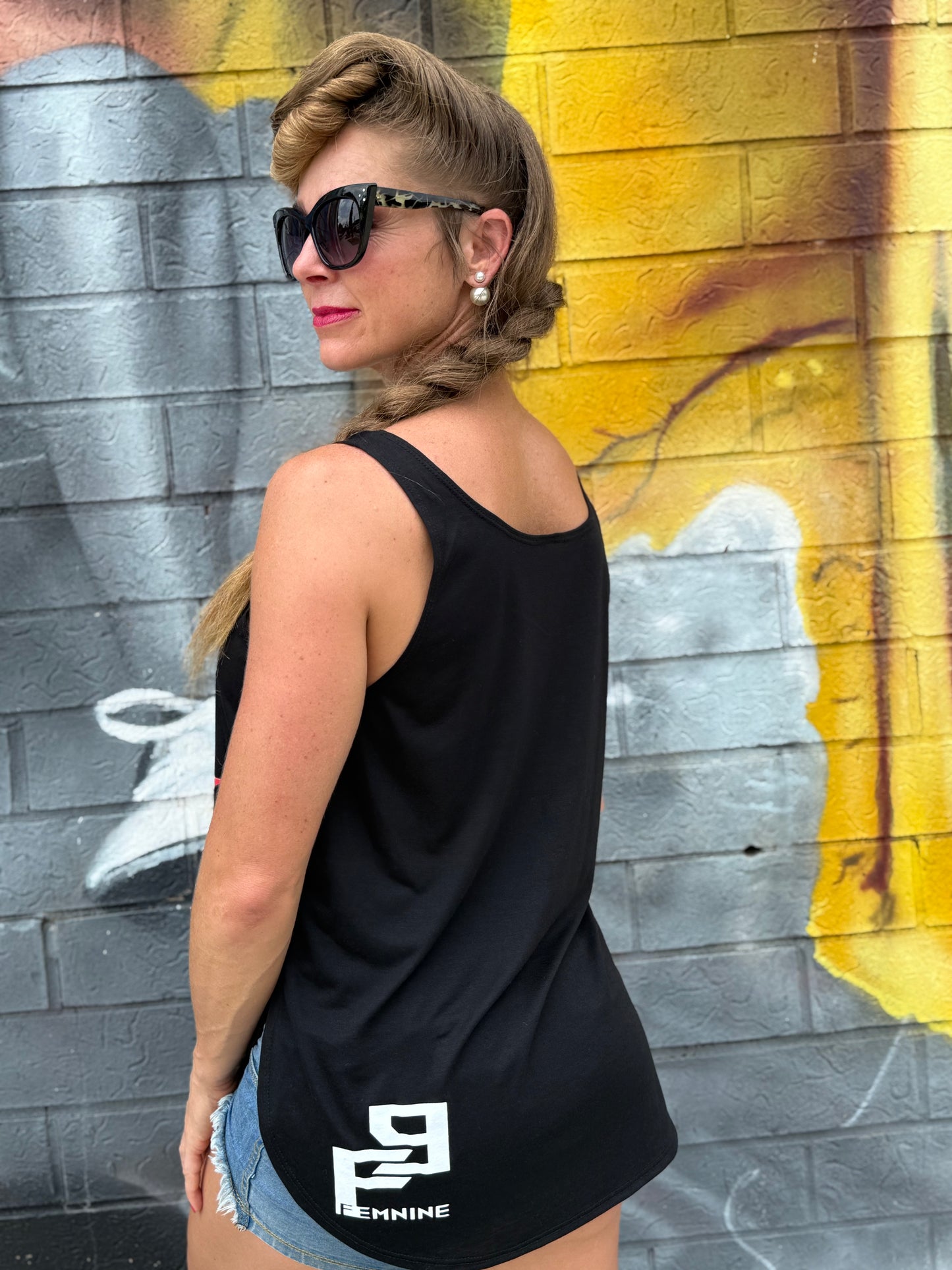 Rad Ridinghood Flowy Side Slit Tank