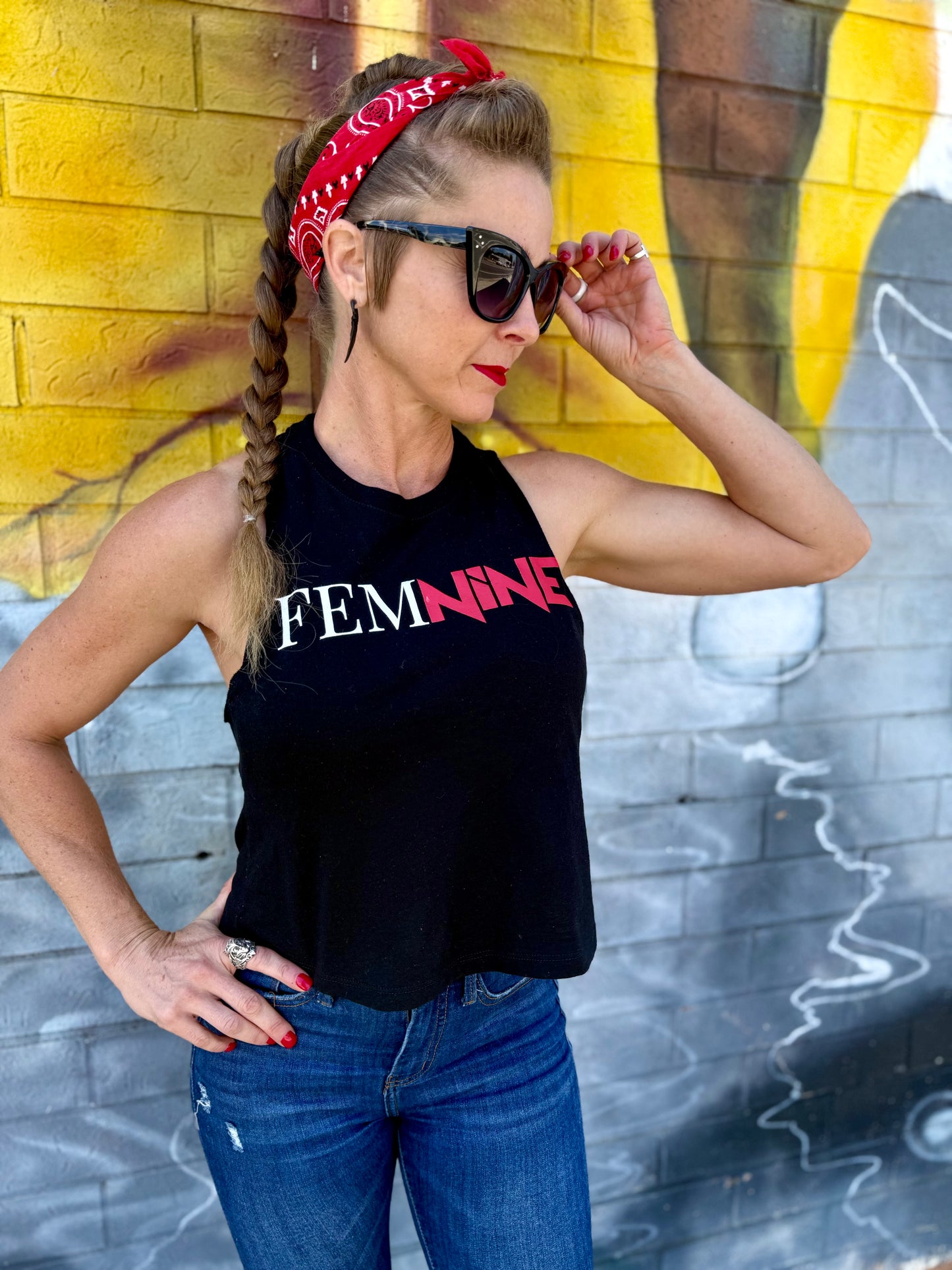 Racer Back Cropped Tank - FEMNiNE