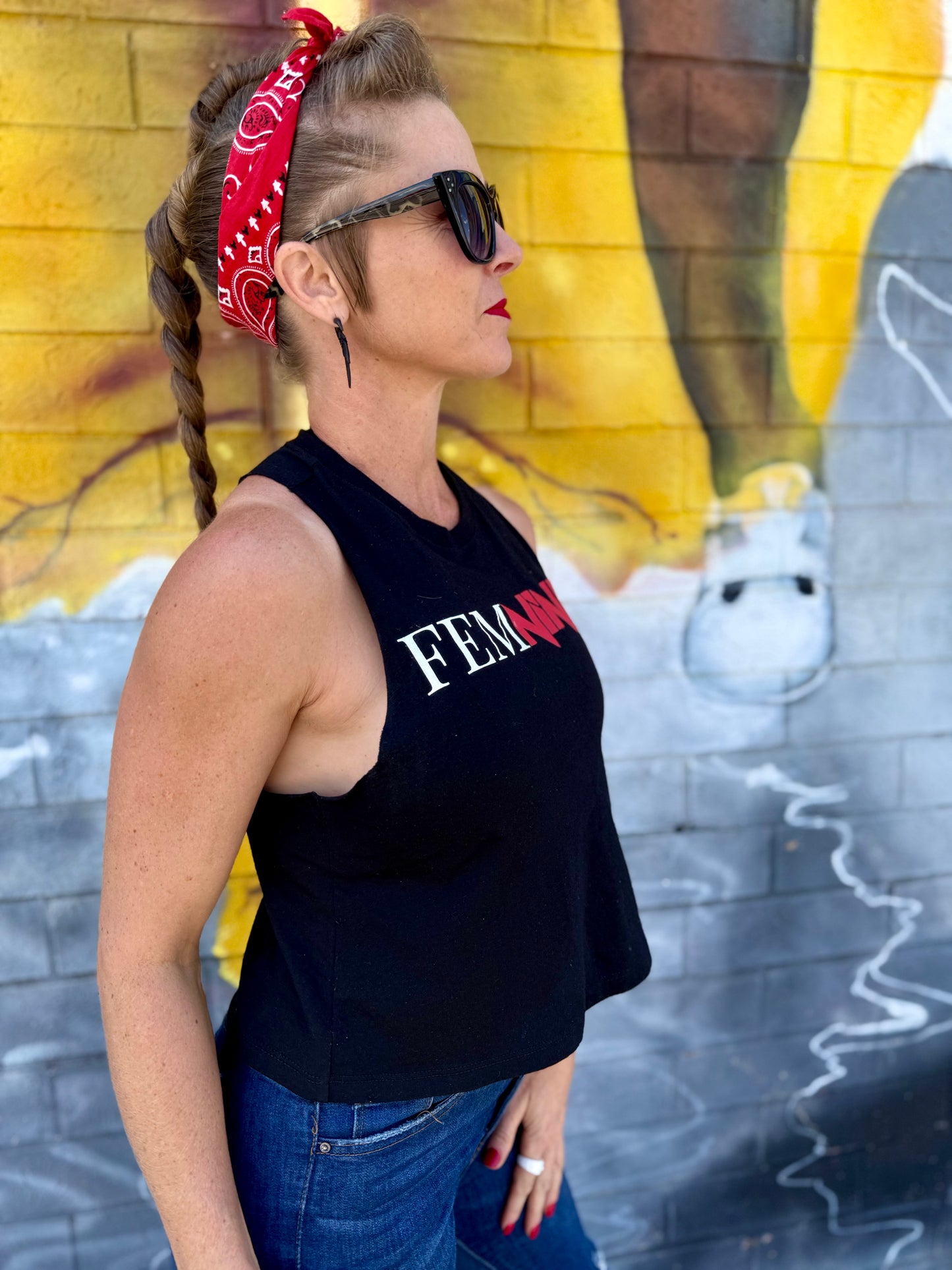 Racer Back Cropped Tank - FEMNiNE