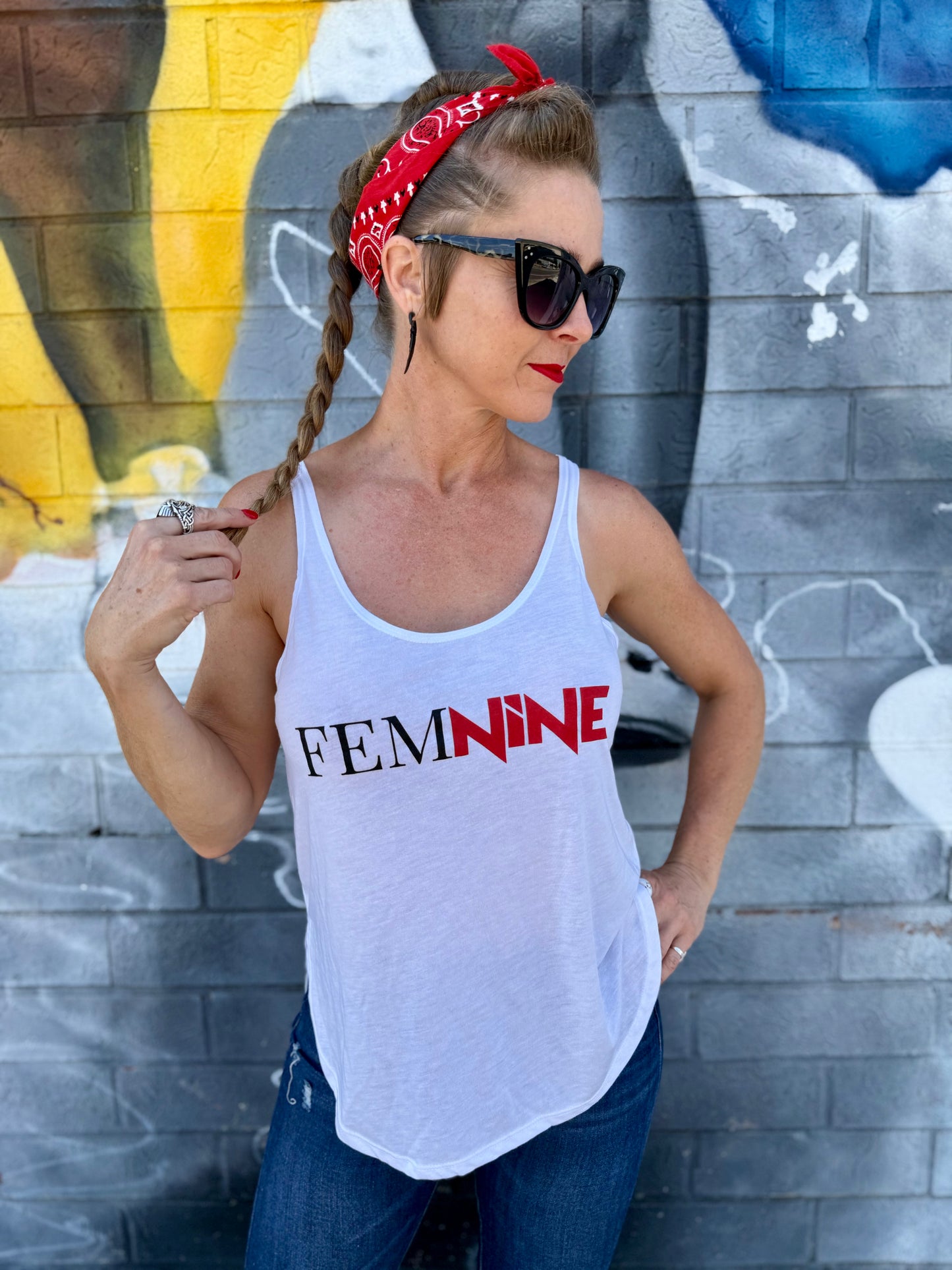 FEMNiNE Flower Side Slit Tank